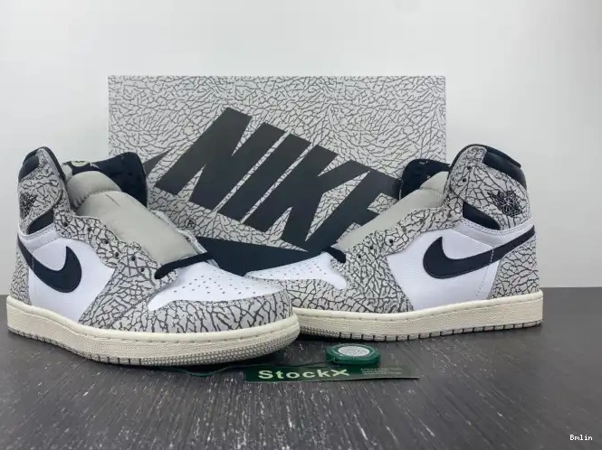 Boostmaster lin High OG White DZ5485-052 Air Jordan 1 Cement 0531
